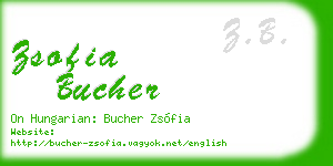 zsofia bucher business card