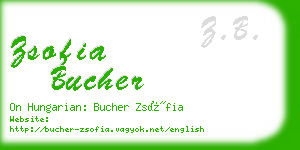 zsofia bucher business card